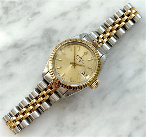 rolex datejust lady's gold steel automatic|rolex donna datejust usato.